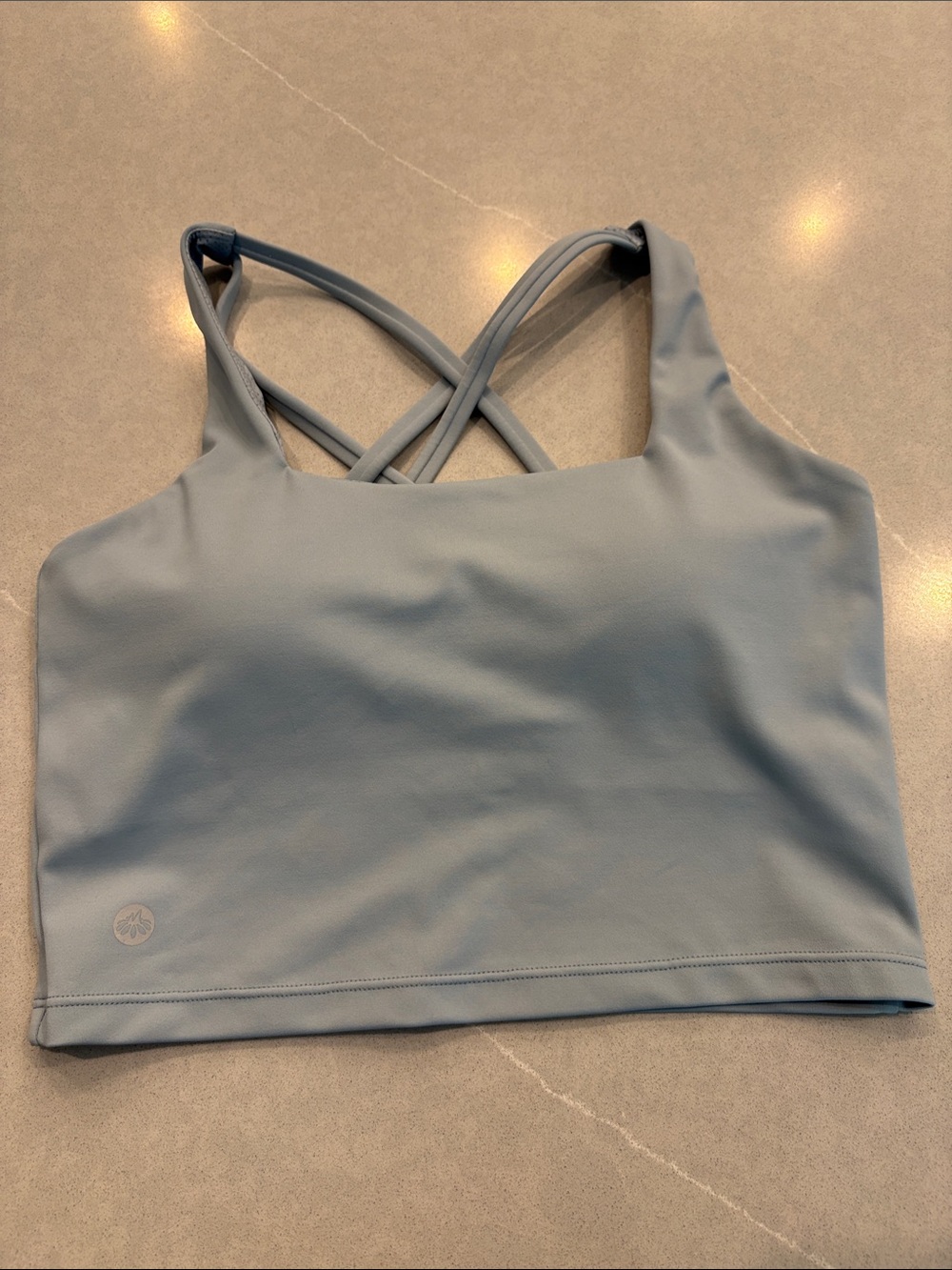 Light Blue Strappy Crop Bralette